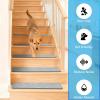 image:imageArt3d Stair Treads for Wooden Steps 15Pcs 8 X 30 X 03 Non Slip Stair Runner Rugs with Reusable Adhesive for Elders Kids and Dogs Machine Washable Peel and Stick Stair Treads Carpet BlackGray