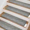 image:imageArt3d Stair Treads for Wooden Steps 15Pcs 8 X 30 X 03 Non Slip Stair Runner Rugs with Reusable Adhesive for Elders Kids and Dogs Machine Washable Peel and Stick Stair Treads Carpet BlackGray