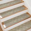 image:imageArt3d Stair Treads for Wooden Steps 15Pcs 8 X 30 X 03 Non Slip Stair Runner Rugs with Reusable Adhesive for Elders Kids and Dogs Machine Washable Peel and Stick Stair Treads Carpet BlackBeige