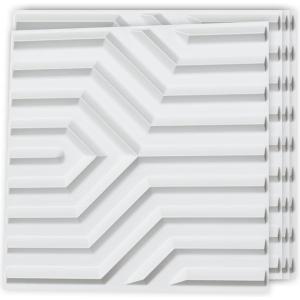 image:imageArt3d 100 Pack Decorative 3D Wall Panels 97 SqFeet PVC Interior Wall Dcor 118x118 BlackMaze