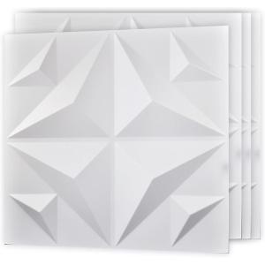 image:imageArt3d 100 Pack Decorative 3D Wall Panels 97 SqFeet PVC Interior Wall Dcor 118x118 BlackStar Fusion