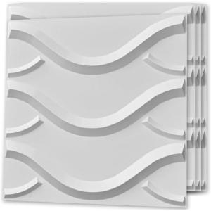 image:imageArt3d 100 Pack Decorative 3D Wall Panels 97 SqFeet PVC Interior Wall Dcor 118x118 BlackWave