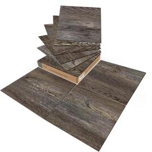 image:imageArt3d Peel and Stick Vinyl Floor Tiles 10Pack 12 x 12 inch Self Adhesive Waterproof Flooring Wood Planks for Kitchen Dining Room Bedrooms Cover 10 Sq Ft Taupe AshDark Brown