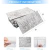 image:imageArt3d 4Piece Backsplash Tile Peel and Stick for Stove Kitchen Bathroom Fireplace 3in  6in Stick on Subway Tile Natural Stone White