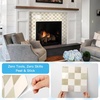 image:imageArt3d 10Pack HeavyDuty Peel and Stick Backsplash 12x12 Inch SelfAdhesive Wall Tile Stick on Kitchen Countertop SandstoneBeige and White