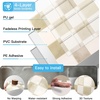 image:imageArt3d 10Pack HeavyDuty Peel and Stick Backsplash 12x12 Inch SelfAdhesive Wall Tile Stick on Kitchen Countertop SandstoneBeige and White