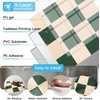 image:imageArt3d 10Pack HeavyDuty Peel and Stick Backsplash 12x12 Inch SelfAdhesive Wall Tile Stick on Kitchen Countertop SandstoneDarkgreen and Warm White