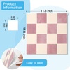 image:imageArt3d 10Pack HeavyDuty Peel and Stick Backsplash 12x12 Inch SelfAdhesive Wall Tile Stick on Kitchen Countertop SandstonePink and Warm White