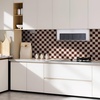 image:imageArt3d 10Pack HeavyDuty Peel and Stick Backsplash 12x12 Inch SelfAdhesive Wall Tile Stick on Kitchen Countertop SandstoneRedbrown and Warm White