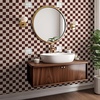 image:imageArt3d 10Pack HeavyDuty Peel and Stick Backsplash 12x12 Inch SelfAdhesive Wall Tile Stick on Kitchen Countertop SandstoneRedbrown and Warm White