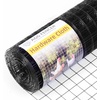 image:imageBlack Hardware Cloth 12 inch 48 x 100ft PVC Coated Wire Mesh Vinyl Coated Fence Welded Metal Chicken Wire Fencing Roll Garden Plant Fencing for Chicken Coop and Home ImprovementBlack