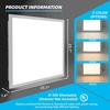 image:imageArt3d 2x2FT LED Flat Panel Light Selectable CCT 300040005000K 010V Dim 5500LM Flush Mount Ceiling Light ULampETL Listed 1 Pack