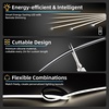 image:imageArt3d Dimmable LED Strip Light  Silicone Flexible Rope Lighting 6pcs Recessed Kit for Slat Wall Panel Bedroom DIY Home Decor  Black Housing with White Light