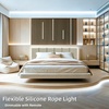 image:imageArt3d Dimmable LED Strip Light  Silicone Flexible Rope Lighting 6pcs Recessed Kit for Slat Wall Panel Bedroom DIY Home Decor  Black Housing with White Light