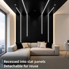 image:imageArt3d Dimmable LED Strip Light  Silicone Flexible Rope Lighting 6pcs Recessed Kit for Slat Wall Panel Bedroom DIY Home Decor  Black Housing with White Light