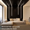 image:imageArt3d Dimmable LED Strip Light  Silicone Flexible Rope Lighting 6pcs Recessed Kit for Slat Wall Panel Bedroom DIY Home Decor  White Housing with Warm Light