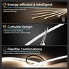 image:imageArt3d Dimmable LED Strip Light  Silicone Flexible Rope Lighting 6pcs Recessed Kit for Slat Wall Panel Bedroom DIY Home Decor  White Housing with Warm Light