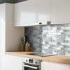 image:imageArt3d Peel and Stick Wall Tiles in Teal  10Pack of 12 x12 Thickened Design Backsplash SelfAdhesive Tile for Kitchen amp Bathroom DecorBeige  White