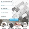 image:imageArt3d Peel and Stick Wall Tiles in Teal  10Pack of 12 x12 Thickened Design Backsplash SelfAdhesive Tile for Kitchen amp Bathroom DecorBlack White Grey Marble