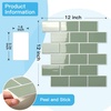 image:imageArt3d Peel and Stick Wall Tiles in Teal  10Pack of 12 x12 Thickened Design Backsplash SelfAdhesive Tile for Kitchen amp Bathroom DecorTeal
