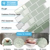 image:imageArt3d Peel and Stick Wall Tiles in Teal  10Pack of 12 x12 Thickened Design Backsplash SelfAdhesive Tile for Kitchen amp Bathroom DecorTeal