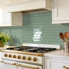 image:imageArt3d Peel and Stick Wall Tiles in Teal  10Pack of 12 x12 Thickened Design Backsplash SelfAdhesive Tile for Kitchen amp Bathroom DecorTeal