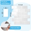 image:imageArt3d Peel and Stick Wall Tiles in Teal  10Pack of 12 x12 Thickened Design Backsplash SelfAdhesive Tile for Kitchen amp Bathroom DecorWhite Stone Marble