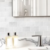 image:imageArt3d Peel and Stick Wall Tiles in Teal  10Pack of 12 x12 Thickened Design Backsplash SelfAdhesive Tile for Kitchen amp Bathroom DecorWhite Stone Marble
