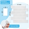 image:imageArt3d Peel and Stick Wall Tiles in Teal  10Pack of 12 x12 Thickened Design Backsplash SelfAdhesive Tile for Kitchen amp Bathroom DecorWhite Washed