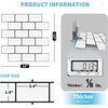 image:imageArt3d Peel and Stick Wall Tiles in Teal  10Pack of 12 x12 Thickened Design Backsplash SelfAdhesive Tile for Kitchen amp Bathroom DecorWhite With Black Grout
