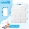 image:imageArt3d Peel and Stick Wall Tiles in Teal  10Pack of 12 x12 Thickened Design Backsplash SelfAdhesive Tile for Kitchen amp Bathroom DecorWhite with Silver Grout