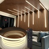 image:imageArt3d Dimmable LED Strip Light  Silicone Flexible Rope Lighting 6pcs Recessed Kit for Slat Wall Panel Bedroom DIY Home Decor  White Housing with Warm Light