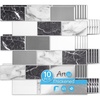 image:imageArt3d Peel and Stick Wall Tiles in Teal  10Pack of 12 x12 Thickened Design Backsplash SelfAdhesive Tile for Kitchen amp Bathroom DecorBlack White Grey Marble