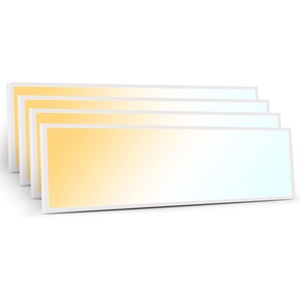 image:imageArt3D 1x4 FT LED Flat Panel Flush Mount Ceiling Light Selectable Color Temperature 3000K4000K5000K 010V Dimmable 5500LM 20W30W40W ULETL Listed 4 Pack