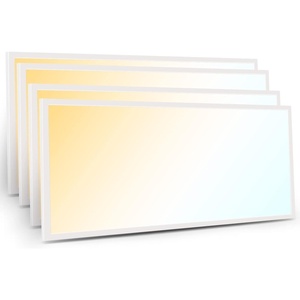 image:imageArt3D 2x4 FT LED Flat Panel Light  Selectable Color Temp 3000K4000K5000K 010V Dimmable 5500LM Flush Mount Ceiling Light  ULampETL Listed 30W40W50W  4 Pack