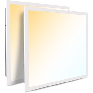 image:imageArt3d 2x2 FT LED Flat Panel Light 3CCT Selectable Color Temperature 3000K4000K5000K 010V Dimmable 5500LM Flush Mount Ceiling Light 20W30W40W Drop Ceiling Light ULampFCC Listed 2 Pack