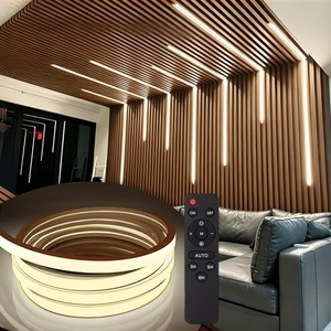 image:imageArt3d Dimmable LED Strip Light  Silicone Flexible Rope Lighting 6pcs Recessed Kit for Slat Wall Panel Bedroom DIY Home Decor  White Housing with Warm Light