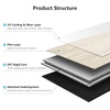 image:imageArt3d 24 x 12 SPC ClickLock Floating Floor Tiles 24 Sq Ft 12Pack Luxury Look Flooring for Indoor Use Waterproof amp FireResistant GraphiteBeige