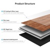 image:imageArt3d 24 x 12 SPC ClickLock Floating Floor Tiles 24 Sq Ft 12Pack Luxury Look Flooring for Indoor Use Waterproof amp FireResistant GraphiteMaple