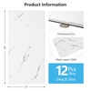 image:imageArt3d 24 x 12 SPC ClickLock Floating Floor Tiles 24 Sq Ft 12Pack Luxury Look Flooring for Indoor Use Waterproof amp FireResistant GraphiteMarble