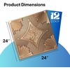 image:imageArt3d 48Pack PVC Drop Ceiling Tiles 192 SqFt 24x24 Decorative Panels for Home and Office 2ft x 2ft MultiPack Crisp White FinishClassic Bronze