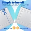 image:imageArt3d 48Pack PVC Drop Ceiling Tiles 192 SqFt 24x24 Decorative Panels for Home and Office 2ft x 2ft MultiPack Crisp White FinishCrisp White 48pcs