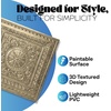 image:imageArt3d 48Pack PVC Drop Ceiling Tiles 192 SqFt 24x24 Decorative Panels for Home and Office 2ft x 2ft MultiPack Crisp White FinishGold