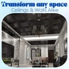 image:imageArt3d 48Pack PVC Drop Ceiling Tiles 192 SqFt 24x24 Decorative Panels for Home and Office 2ft x 2ft MultiPack Crisp White FinishMatte Black
