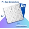 image:imageArt3d 48Pack PVC Drop Ceiling Tiles 192 SqFt 24x24 Decorative Panels for Home and Office 2ft x 2ft MultiPack Crisp White FinishMilk White