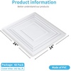 image:imageArt3d 48Pack PVC Drop Ceiling Tiles 192 SqFt 24x24 Decorative Panels for Home and Office 2ft x 2ft MultiPack Crisp White FinishPure White 48pcs