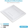 image:imageArt3d 48Pack PVC Drop Ceiling Tiles 192 SqFt 24x24 Decorative Panels for Home and Office 2ft x 2ft MultiPack Crisp White FinishSnow White