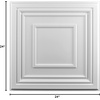 image:imageArt3d 48Pack PVC Drop Ceiling Tiles 192 SqFt 24x24 Decorative Panels for Home and Office 2ft x 2ft MultiPack Crisp White FinishSnow White