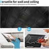 image:imageArt3d 48Pack PVC Drop Ceiling Tiles 192 SqFt 24x24 Decorative Panels for Home and Office 2ft x 2ft MultiPack Crisp White FinishSquare Black
