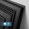 image:imageArt3d 48Pack PVC Drop Ceiling Tiles 192 SqFt 24x24 Decorative Panels for Home and Office 2ft x 2ft MultiPack Crisp White FinishSquare Black